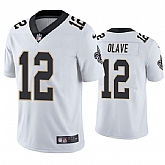 Nike Men & Women & Youth Saints 12 Chris Olave White Vapor Limited Stitched Jersey,baseball caps,new era cap wholesale,wholesale hats